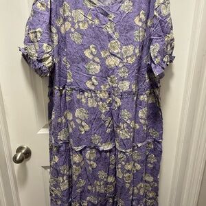 Lavender Floral Maxi Dress